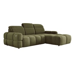 MATEO L Corner Standalone Right-Side Fabric Sofa in Olive Green - Memphis 11 Color Series by WERSAL
