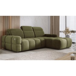 MATEO L Corner Standalone Right-Side Fabric Sofa in Olive Green - Memphis 11 Color Series by WERSAL MATEO L Corner Standalone Right-Side Fabric Sofa in Olive Green - Memphis 11 Color Series by WERSAL