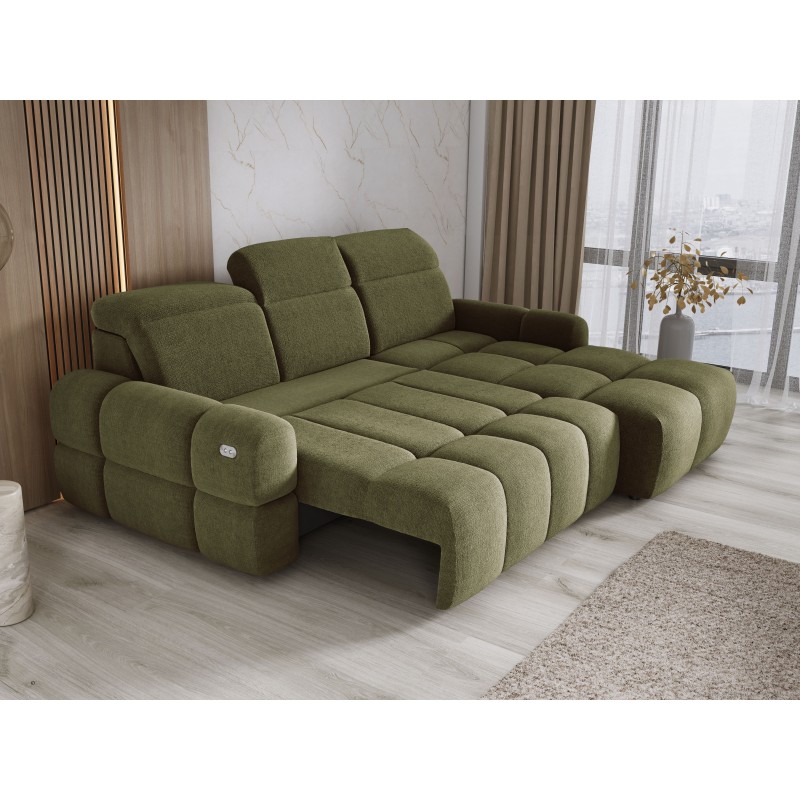MATEO L Corner Standalone Right-Side Fabric Sofa in Olive Green - Memphis 11 Color Series by WERSAL MATEO L Corner Standalone Right-Side Fabric Sofa in Olive Green - Memphis 11 Color Series by WERSAL