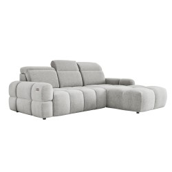 MATEO L Free-standing Right-hand Corner Sofa in Memphis 16 Fabric - Broken White WERSAL Edition