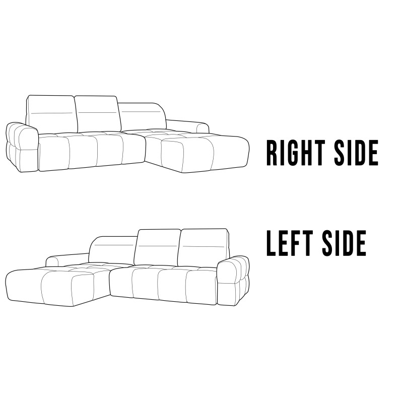 MATEO L Free-standing Right-hand Corner Sofa in Memphis 16 Fabric - Broken White WERSAL Edition MATEO L Free-standing Right-hand Corner Sofa in Memphis 16 Fabric - Broken White WERSAL Edition