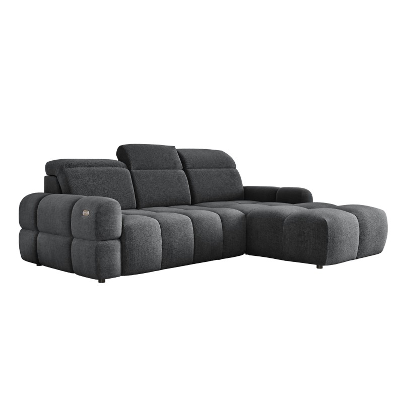 MATEO L Free-Standing Right-Hand Corner Sofa in Grey Memphis 19 Fabric - WERSAL Edition MATEO L Free-Standing Right-Hand Corner Sofa in Grey Memphis 19 Fabric - WERSAL Edition