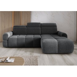MATEO L Free-Standing Right-Hand Corner Sofa in Grey Memphis 19 Fabric - WERSAL Edition MATEO L Free-Standing Right-Hand Corner Sofa in Grey Memphis 19 Fabric - WERSAL Edition