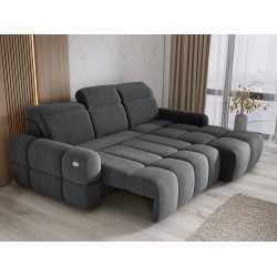 MATEO L Free-Standing Right-Hand Corner Sofa in Grey Memphis 19 Fabric - WERSAL Edition MATEO L Free-Standing Right-Hand Corner Sofa in Grey Memphis 19 Fabric - WERSAL Edition