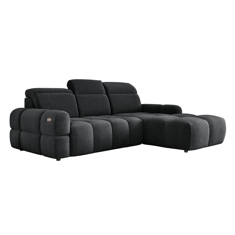 MATEO L Free-Standing Right-Hand Corner Sofa in Anthracite Memphis 20 Fabric by WERSAL MATEO L Free-Standing Right-Hand Corner Sofa in Anthracite Memphis 20 Fabric by WERSAL