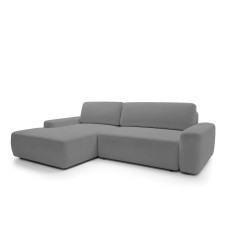 SAVIO Left-Handed Corner Sofa with Electric Adjustment, Free-Standing in KANSAS 06 Dark Beige Fabric by Stork Furniture SAVIO Left-Handed Corner Sofa with Electric Adjustment, Free-Standing in KANSAS 06 Dark Beige Fabric by Stork Furniture