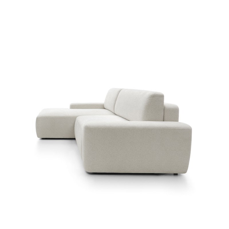 SAVIO Left-Handed Corner Sofa with Electric Adjustment, Free-Standing in Cappuccino KANSAS 08 Fabric by Stork Furniture SAVIO Left-Handed Corner Sofa with Electric Adjustment, Free-Standing in Cappuccino KANSAS 08 Fabric by Stork Furniture