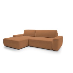 SAVIO Left-Handed Corner Sofa with Electric Adjustment, Free-standing in KANSAS 14 Light Grey Fabric by Stork Furniture SAVIO Left-Handed Corner Sofa with Electric Adjustment, Free-standing in KANSAS 14 Light Grey Fabric by Stork Furniture