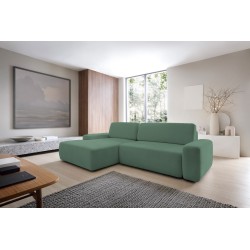 SAVIO Left-Handed Corner Sofa with Electric Adjustment, Free-Standing in KANSAS 15 Grey Fabric by Stork Furniture SAVIO Left-Handed Corner Sofa with Electric Adjustment, Free-Standing in KANSAS 15 Grey Fabric by Stork Furniture