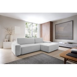 SAVIO Left-Handed Corner Sofa with Electric Adjustment, Free-Standing in KANSAS 18 Cherry Fabric by Stork Furniture SAVIO Left-Handed Corner Sofa with Electric Adjustment, Free-Standing in KANSAS 18 Cherry Fabric by Stork Furniture