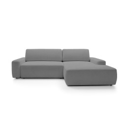 SAVIO Left-Handed Corner Sofa with Electric Adjustment in Free-Standing KANSAS 22 Green Fabric by Stork Furniture