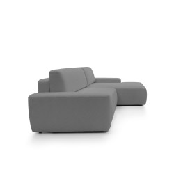 SAVIO Left-Handed Corner Sofa with Electric Adjustment in Free-Standing KANSAS 22 Green Fabric by Stork Furniture SAVIO Left-Handed Corner Sofa with Electric Adjustment in Free-Standing KANSAS 22 Green Fabric by Stork Furniture