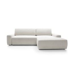 SAVIO Left-Handed Corner Sofa with Electric Adjustment, Free-Standing in KANSAS 23 Blue Fabric by Stork Furniture