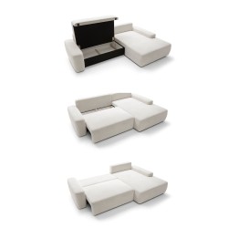 SAVIO Left-Handed Corner Sofa with Electric Adjustment, Free-Standing in KANSAS 23 Blue Fabric by Stork Furniture SAVIO Left-Handed Corner Sofa with Electric Adjustment, Free-Standing in KANSAS 23 Blue Fabric by Stork Furniture