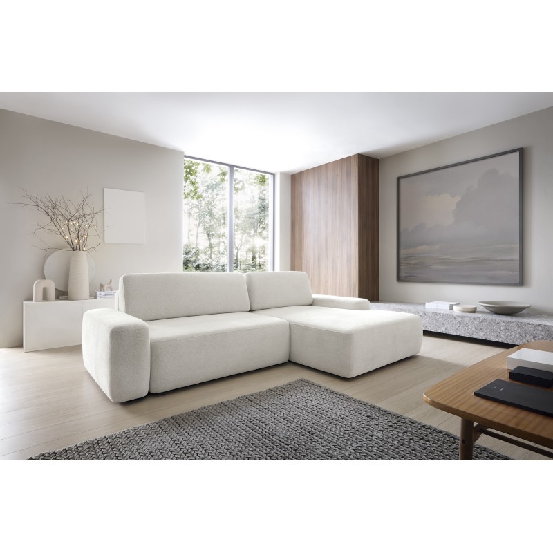 SAVIO Left-Handed Corner Sofa with Electric Adjustment, Free-Standing in KANSAS 23 Blue Fabric by Stork Furniture SAVIO Left-Handed Corner Sofa with Electric Adjustment, Free-Standing in KANSAS 23 Blue Fabric by Stork Furniture