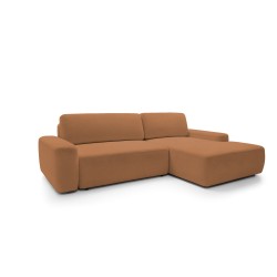 SAVIO Right-Handed Corner Sofa with Electric Adjustment, Freestanding in KANSAS 06 Dark Beige Fabric by Stork Furniture SAVIO Right-Handed Corner Sofa with Electric Adjustment, Freestanding in KANSAS 06 Dark Beige Fabric by Stork Furniture