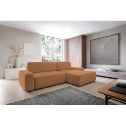 SAVIO Right-Handed Corner Sofa with Electric Adjustment, Freestanding in KANSAS 06 Dark Beige Fabric by Stork Furniture SAVIO Right-Handed Corner Sofa with Electric Adjustment, Freestanding in KANSAS 06 Dark Beige Fabric by Stork Furniture