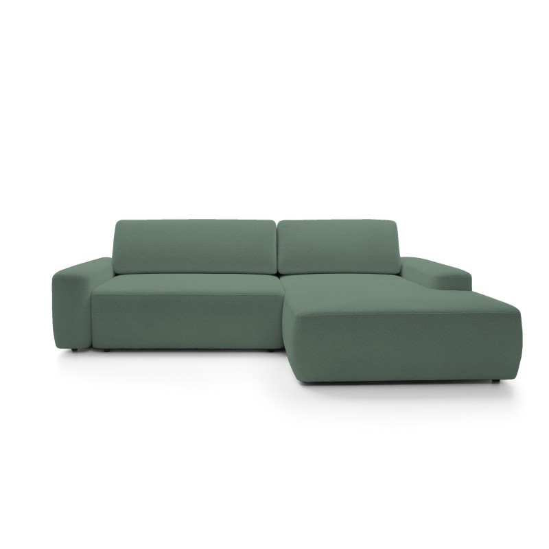 SAVIO Right-Handed Standalone Corner Sofa with Electric Adjustment in KANSAS 08 Cappuccino Fabric by Stork Furniture
