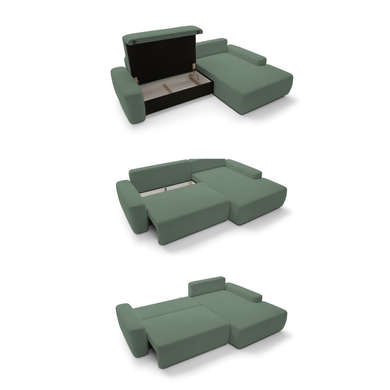 SAVIO Right-Handed Standalone Corner Sofa with Electric Adjustment in KANSAS 08 Cappuccino Fabric by Stork Furniture SAVIO Right-Handed Standalone Corner Sofa with Electric Adjustment in KANSAS 08 Cappuccino Fabric by Stork Furniture