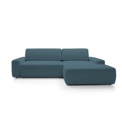SAVIO Right-Hand Corner with Electric Adjustment, Freestanding KANSAS 12 Ash Fabric by Stork Furniture