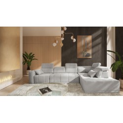 Naroznik Luxor XI z funkcją spania tkanina Wind 05
