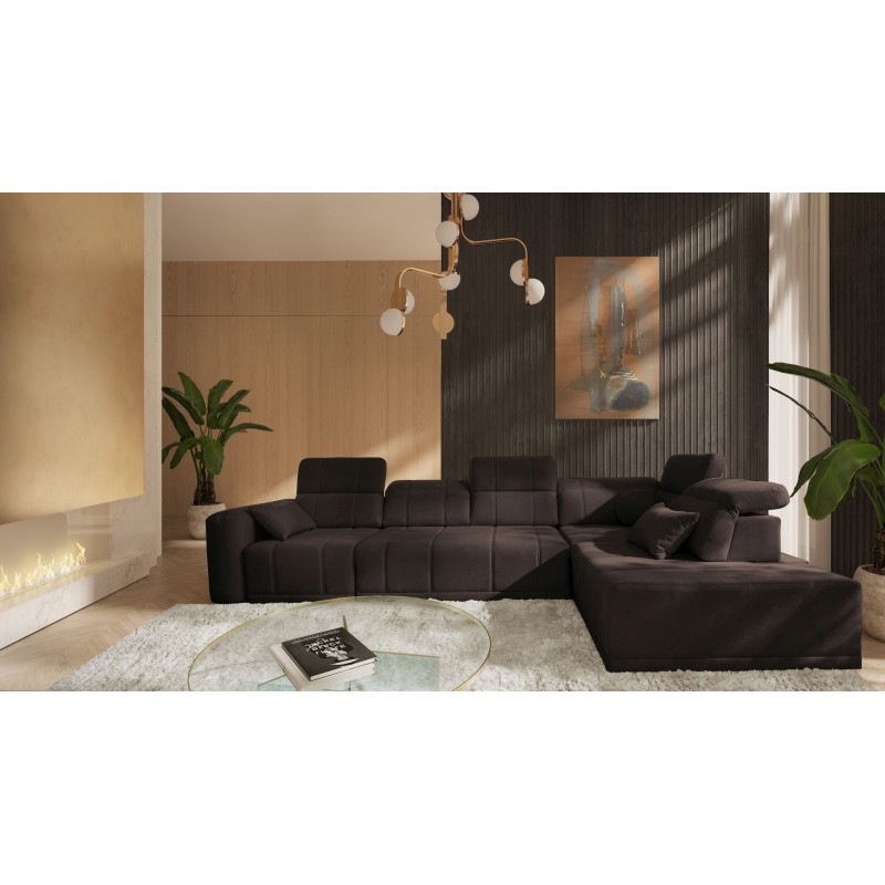 Ecksofa Luxor XI mit Schlaffunktion Stoff Wind 05