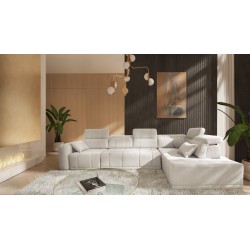 Naroznik Luxor XI z funkcją spania tkanina Wind 05