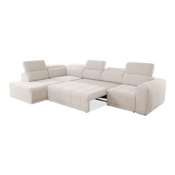Ecksofa Luxor XI mit Schlaffunktion Stoff Wind 05