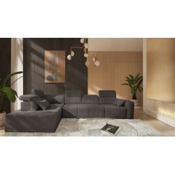 Naroznik Luxor XI z funkcją spania tkanina Wind 05