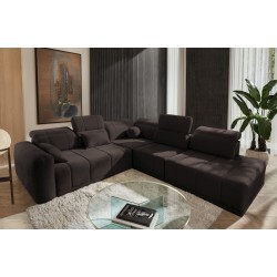 Luxor IX Corner Sofa with Sleeping Function, Fabric Wind 05