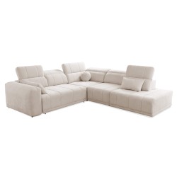 Ecksofa Luxor IX mit Schlaffunktion Stoff Wind 05