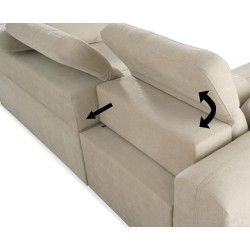 Luxor IX Corner Sofa with Sleeping Function, Fabric Wind 05