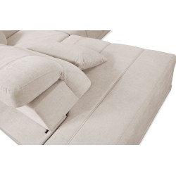 Ecksofa Luxor IX mit Schlaffunktion Stoff Wind 05