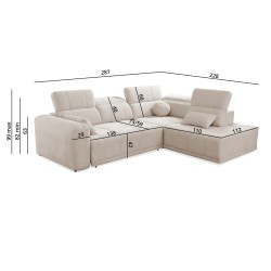 Luxor VII Ecksofa mit Schlaffunktion Plecionka, Wind 90 - eine Kombination aus Stil und Funktionalität Luxor VII Ecksofa mit Schlaffunktion Plecionka, Wind 90 - eine Kombination aus Stil und Funktionalität