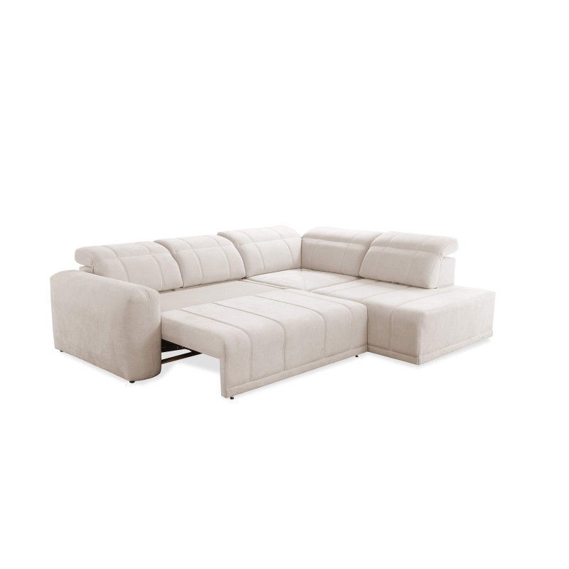 Luxor VII Corner Sofa with Sleeping Function in Weave, Wind 05 - a combination of style and functionality Luxor VII Corner Sofa with Sleeping Function in Weave, Wind 05 - a combination of style and functionality