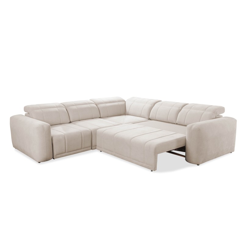 Sofá Esquinero de Lujo Luxor III con función de cama - Tejido, Viento 90 Sofá Esquinero de Lujo Luxor III con función de cama - Tejido, Viento 90