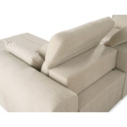 Luxurious Luxor III Corner Sofa with Sleeping Function - Woven Fabric, Wind 90