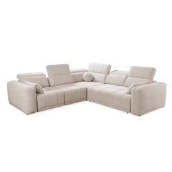 Sofá Esquinero de Lujo Luxor III con función de cama - Tejido, Wind 84