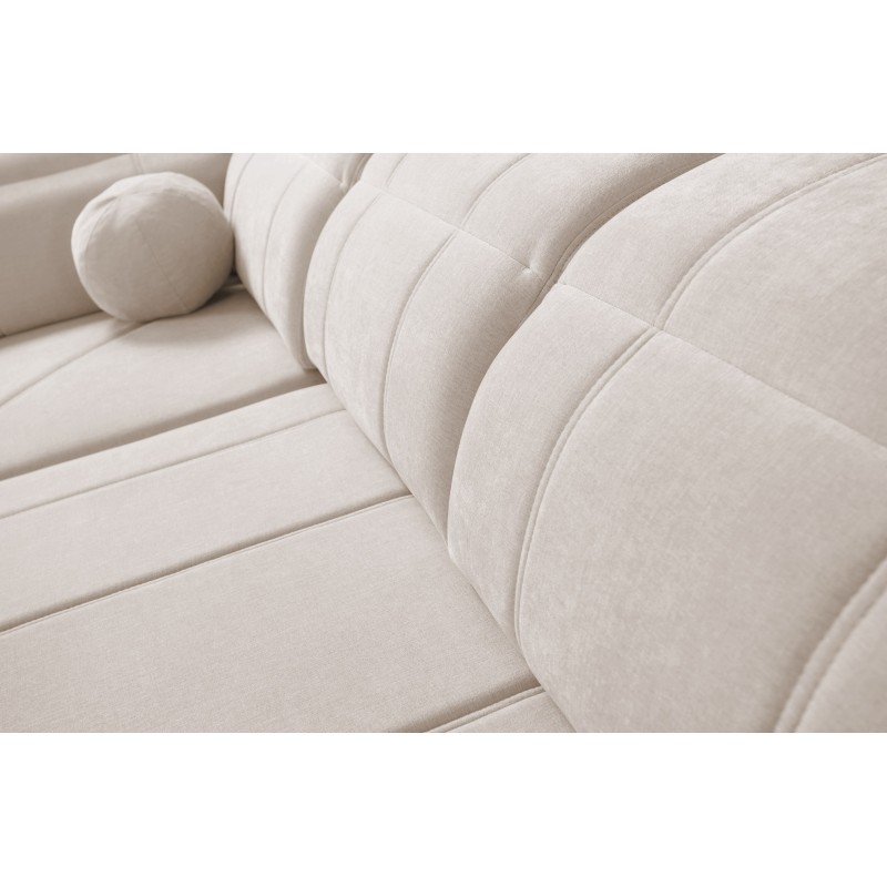 Luxury Corner Sofa Luxor III with Sleeping Function - Woven Fabric, Wind 28