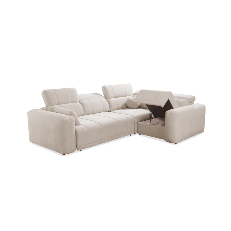 Luxor II corner sofa with sleeping function Plecionka, Wind 02 - comfort and elegance in one Luxor II corner sofa with sleeping function Plecionka, Wind 02 - comfort and elegance in one