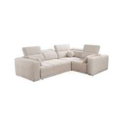 Luxor II corner sofa with sleeping function Plecionka, Wind 02 - comfort and elegance in one