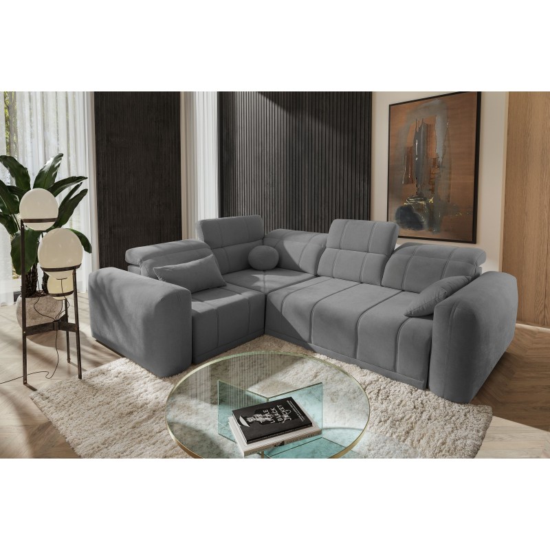 Luxor II Ecksofa mit Schlaffunktion Plecionka, Wind 90 - Komfort und Eleganz in einem
