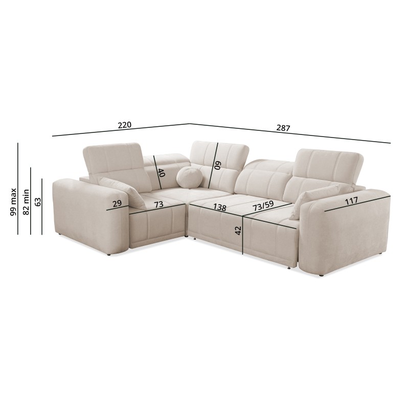 Luxor II corner sofa with sleeping function Plecionka, Wind 90 - comfort and elegance in one Luxor II corner sofa with sleeping function Plecionka, Wind 90 - comfort and elegance in one