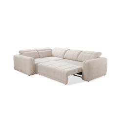 Luxor II Corner Sofa with Sleeping Function Plecionka, Wind 84 - comfort and elegance in one