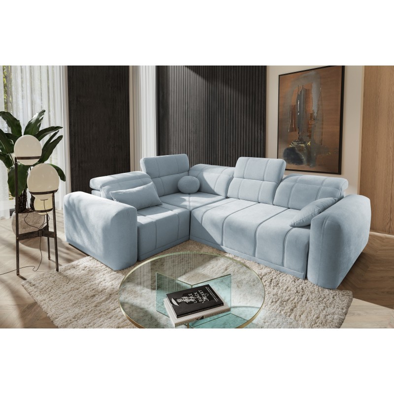 Ecksofa Luxor II mit Schlaffunktion Plecionka, Wind 73 - Komfort und Eleganz in einem