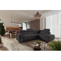Narożnik Verona VII z funkcją spania w tkaninie Welur, Vena 20 – elegancja i funkcjonalność