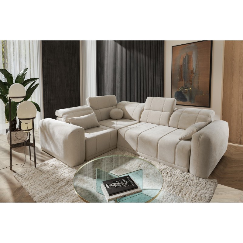 Ecksofa Luxor II mit Schlaffunktion Plecionka, Wind 05 - Komfort und Eleganz in einem