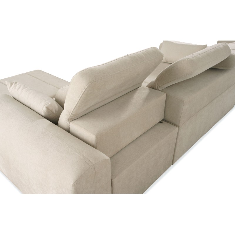 Sofá esquinero Luxor I con función de cama en tela Plecionka, Wind 84 - Lujo y comodidad en tu salón Sofá esquinero Luxor I con función de cama en tela Plecionka, Wind 84 - Lujo y comodidad en tu salón