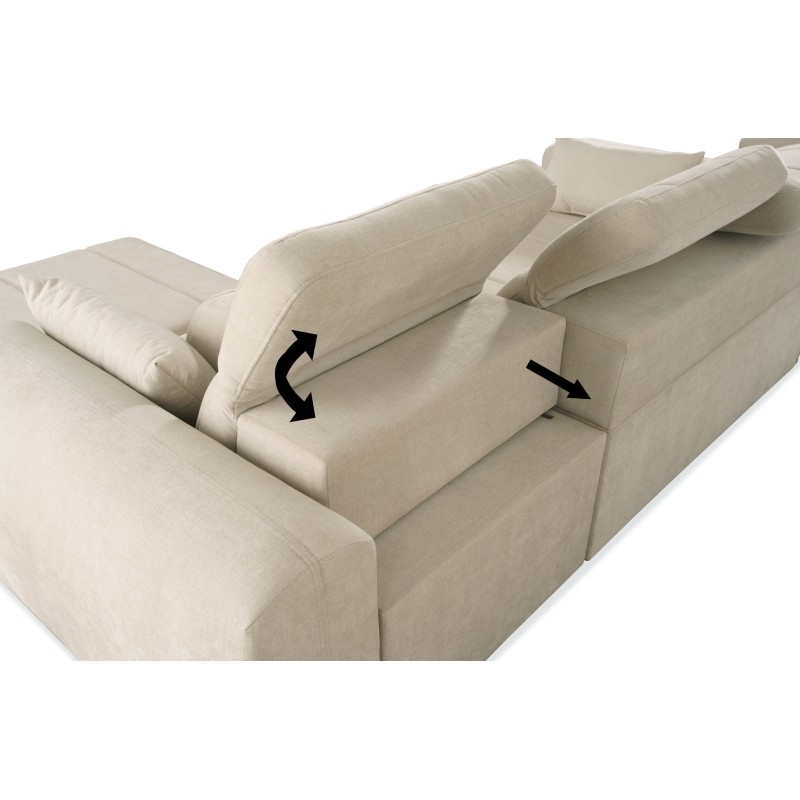 Sofá esquinero Luxor I con función de cama en tela Plecionka, Wind 84 - Lujo y comodidad en tu salón Sofá esquinero Luxor I con función de cama en tela Plecionka, Wind 84 - Lujo y comodidad en tu salón