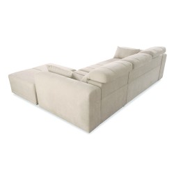 Luxor I Ecksofa mit Schlaffunktion in Gewebe Plecionka, Wind 84 - Luxus und Komfort in Ihrem Wohnzimmer